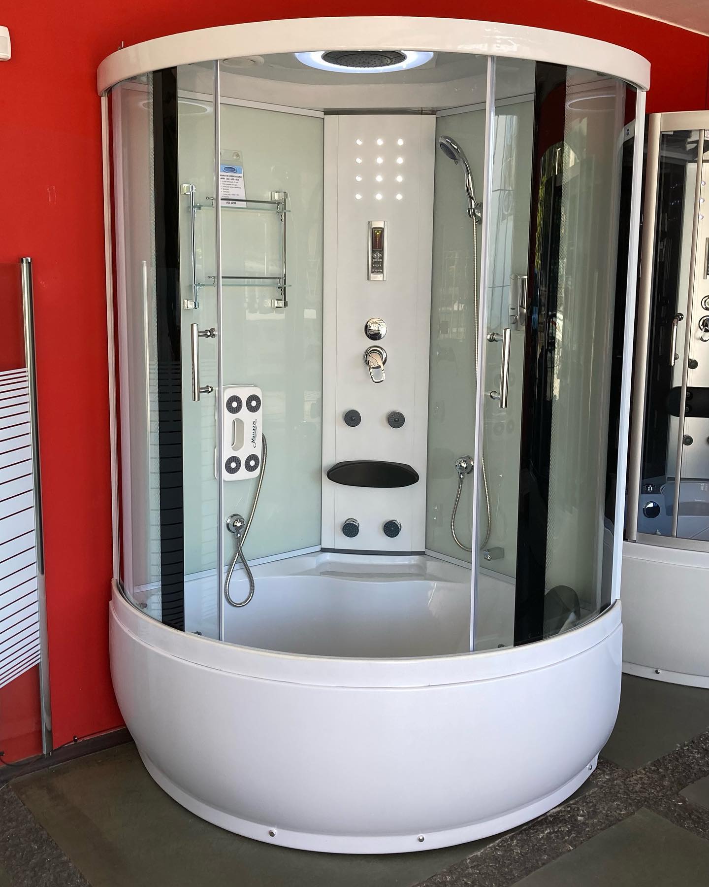 Potable Modular ducha Wc cuarto de baño en una cabina de ducha al
