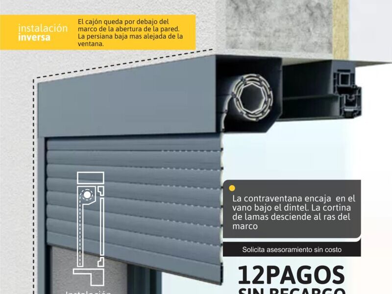 Ventanas Monoblock inversa Uruguay - Mundo Aluminio Cortinas | Construex