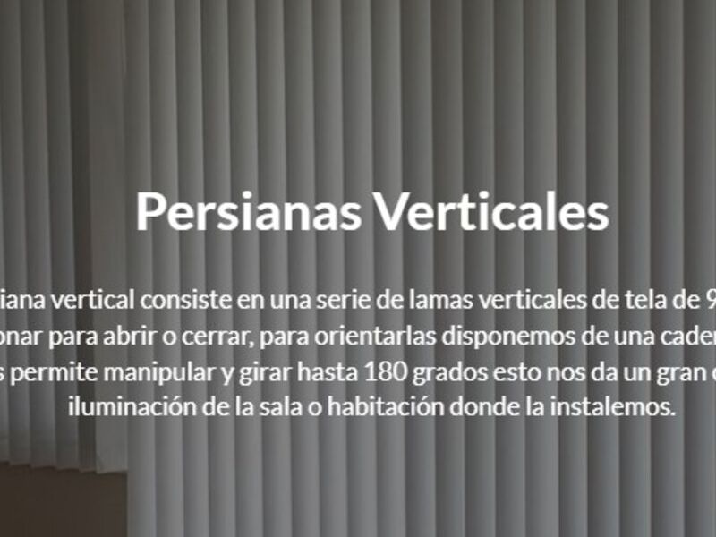Persianas verticales Uruguay - Persianas Gala | Construex
