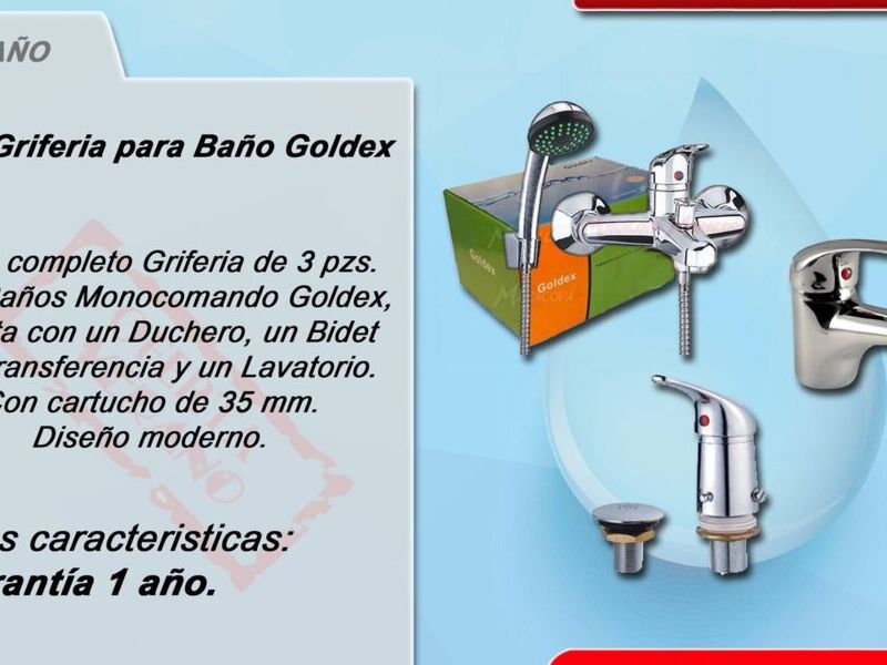 Grifería para Baño Goídex - Ferretería Central | Construex