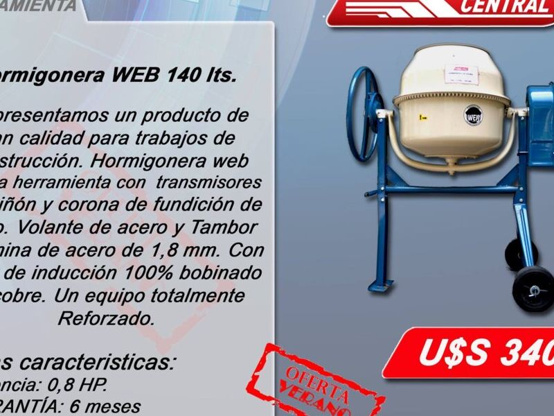 Hormigonera WEB 140 Its. - Ferretería Central | Construex